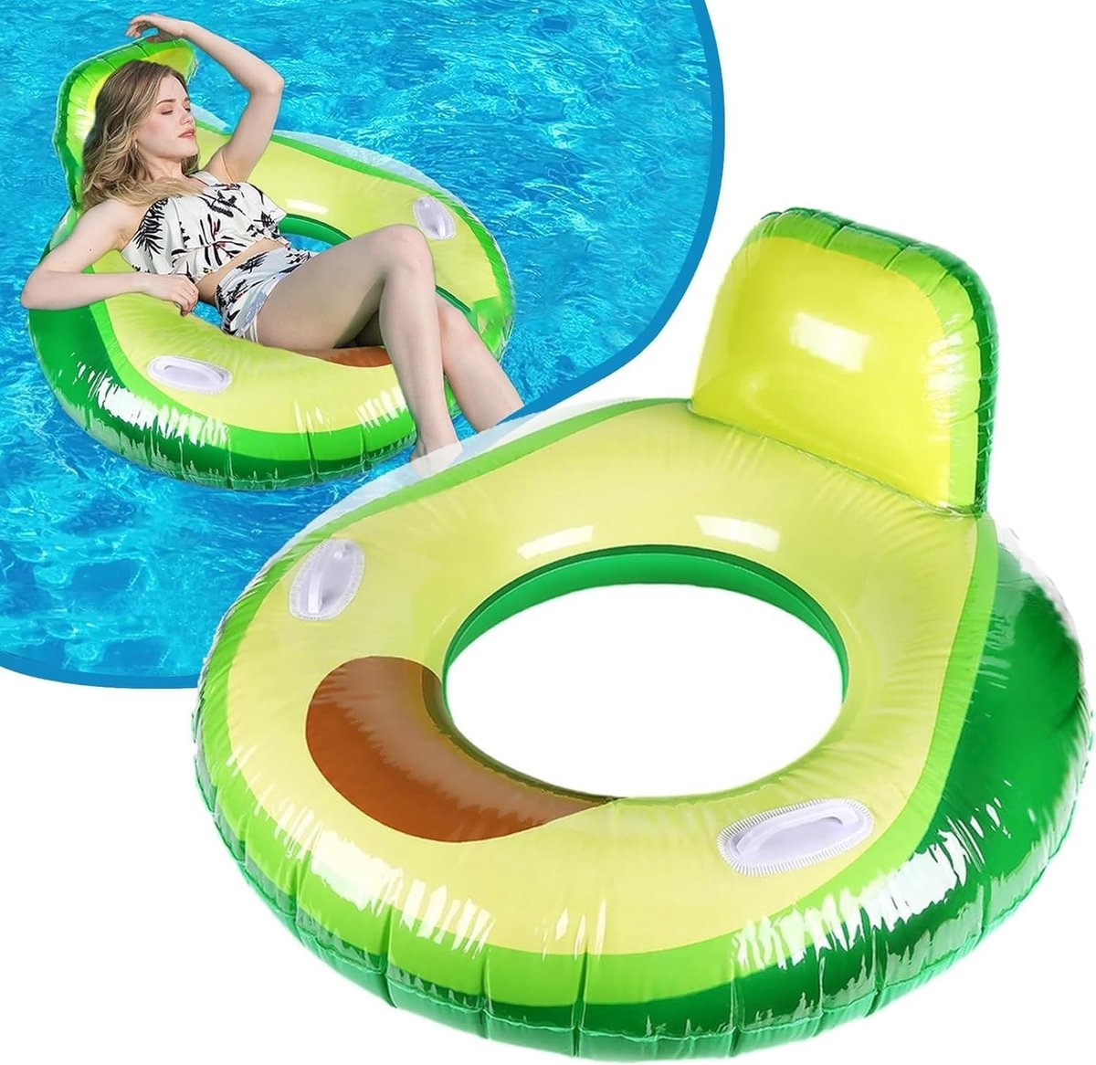 Solidchoice - Avocado Opblaasbaar Zwembadfloat, 95 cm