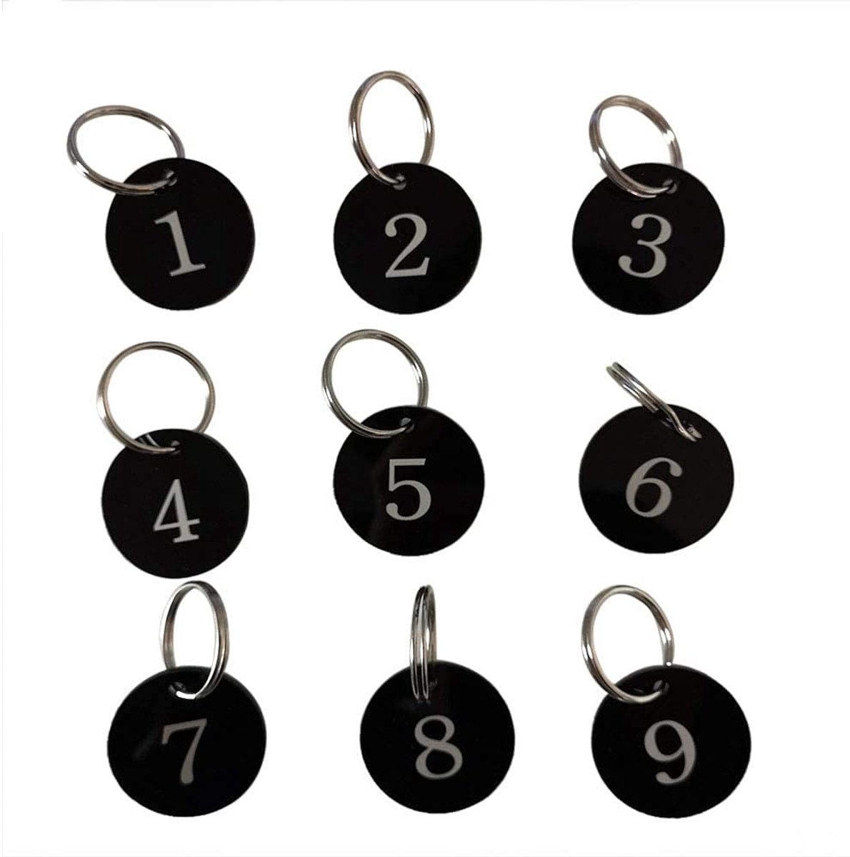 Solidchoice - Genummerde Acryl Labels met Sleutelhanger (1-10)