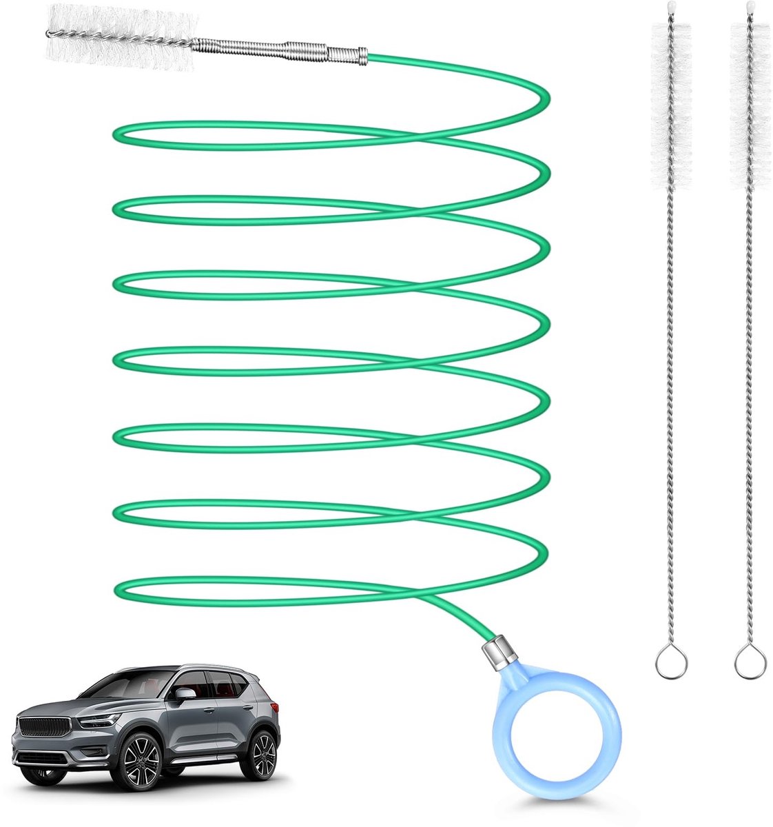 Solidchoice - Flexibele Afvoerslang en Reinigingsborstel voor Auto