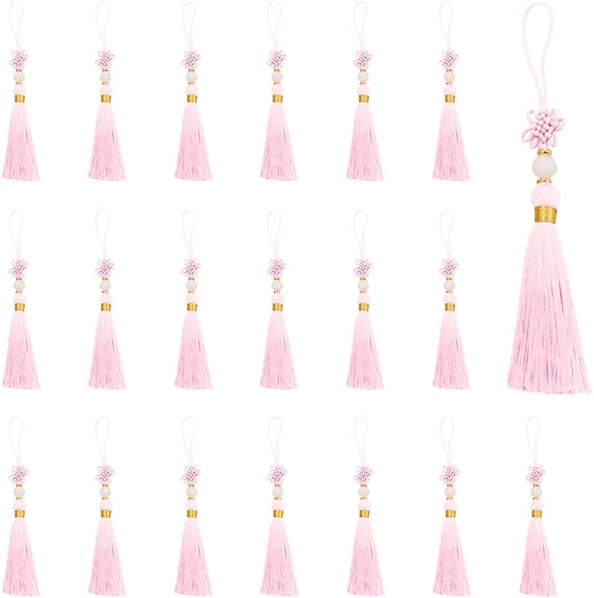 Tassels 20pcs - 13.5cm - Polyester - Handgeweven - Voor Sleutelhanger of Decoratie - ShopVlot