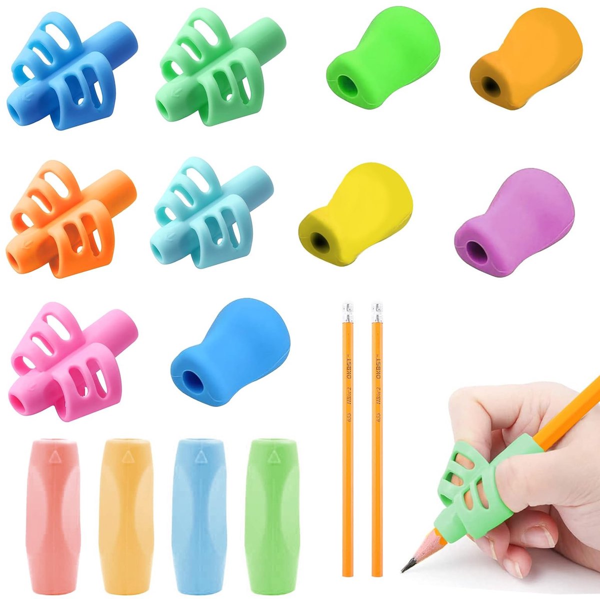 Solidchoice - 14 Pcs Silicone Schrijfhulpmiddelen voor Kinderen