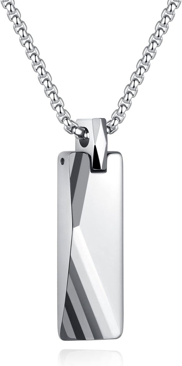 Heren ketting 50 cm - tungsten staal - robuust en stijlvol - perfect voor dagelijks gebruik - ShopVlot