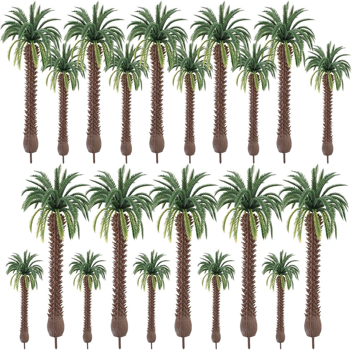 Modelbouwbomen 20pcs - Miniatuur Kokospalmen - Plastic - Ideaal voor DIY Lanschappen - ShopVlot