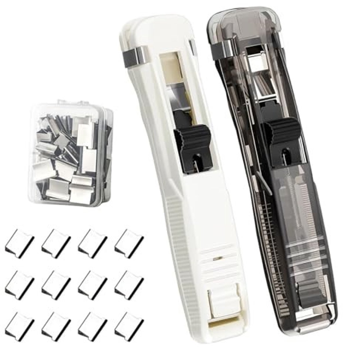 Solidchoice - Clam Clip Dispenser Set met 300 Metalen Clips