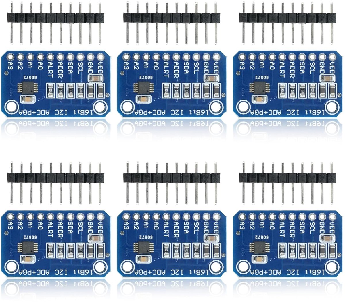 16-Bit 4-Kanaals ADC Module - Precisie Analoge Digitale Converter - Ideaal voor Arduino en RPi - 6 Stuks - ShopVlot