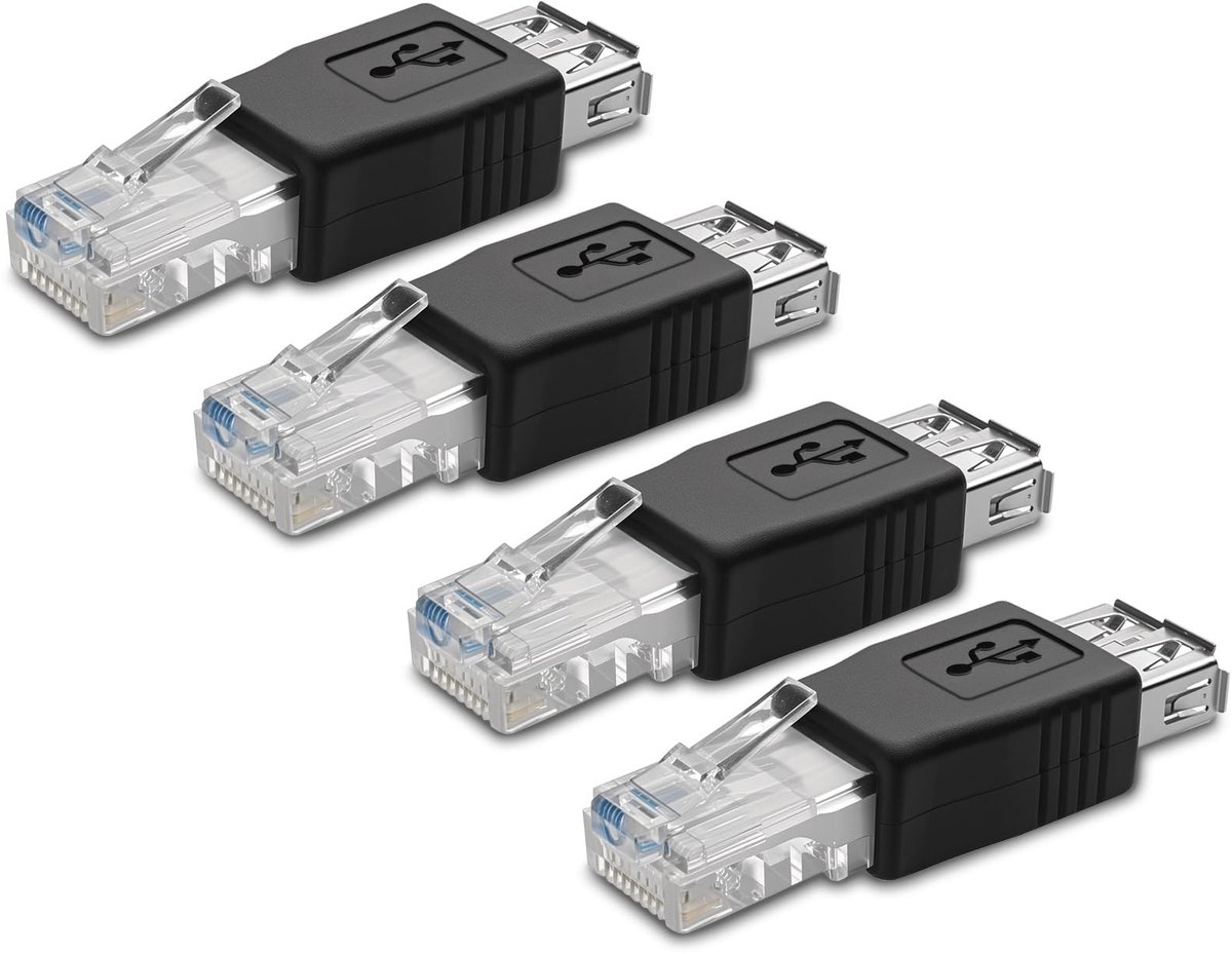 Solidchoice - USB naar RJ45 Ethernet Adapter Set van 4