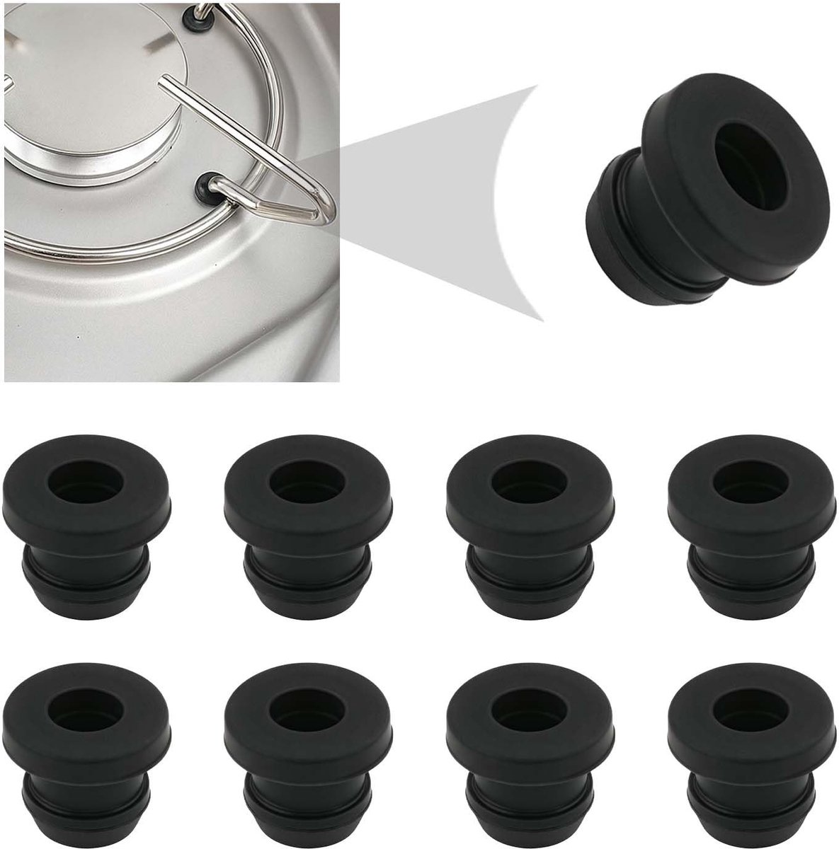 Solidchoice - 8 Stuks Rubber Tulpen voor Potdragers in Motorhomes