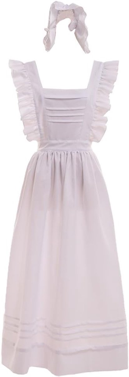 Victoriaanse schort dames - koloniale stijl - elegante details - perfect voor huis en tuin - ShopVlot