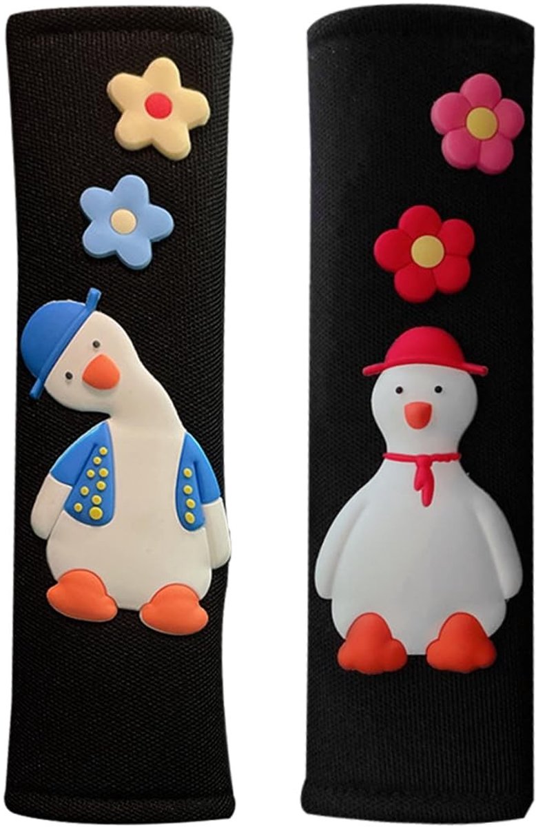 Solidchoice - Set van 2 Kinderveiligheidsgordels met Eend Motief