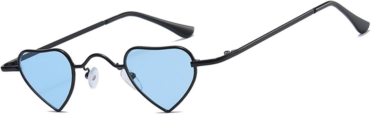 Zonnebril hartvormig small - metalen frame - retro hippie stijl - perfect voor feestjes - ShopVlot