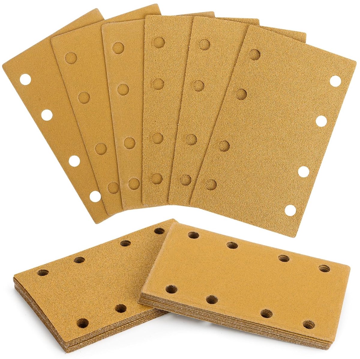 Schuurpapier 80 x 133 mm - band - 50 schuurmatten P80/120 - sterke schuurkracht voor hout - ShopVlot