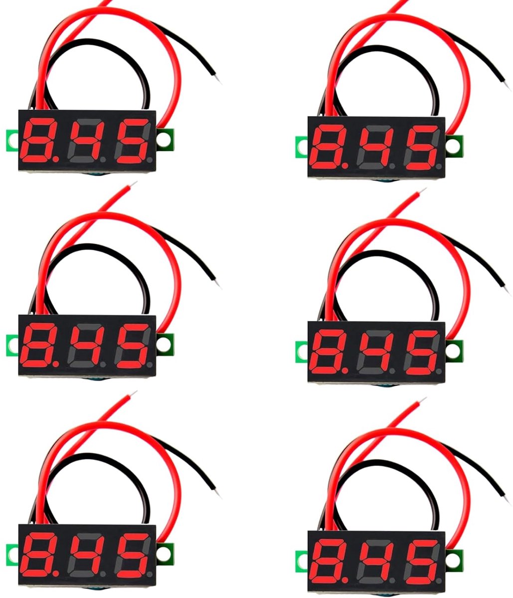 DC voltmeter 0.28 inch - 2.5V-40V - mini voltage monitoring module - ideaal voor batterijmonitoring - ShopVlot
