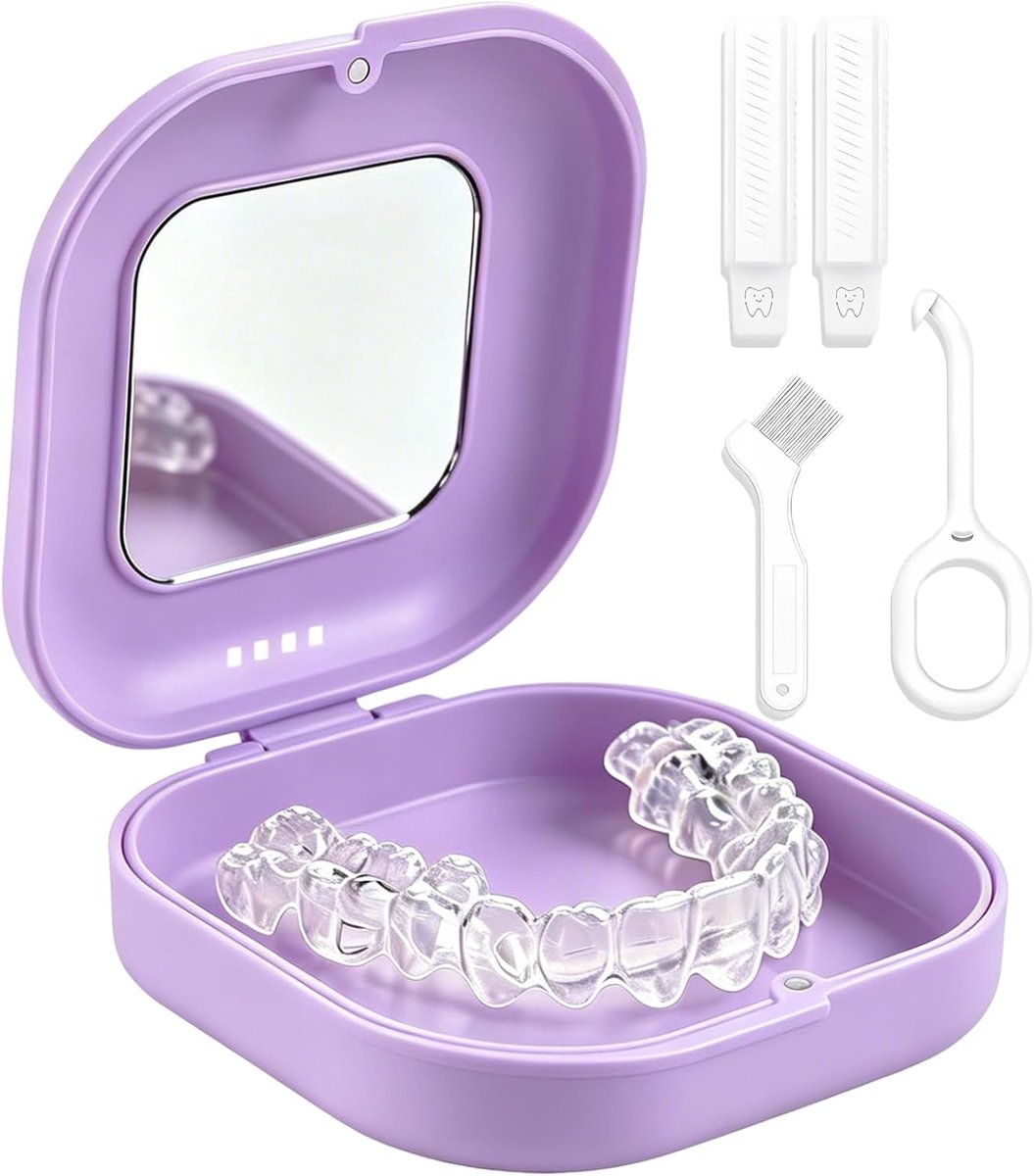 Ferula Dental Box met spiegel, gereedschap voor het verwijderen van borstels, draagbaar etui voor orthodontie, etui - ShopVlot