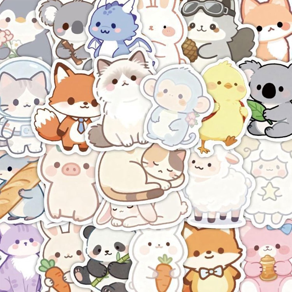102 Sticker Animals Animal Sticker Set, Cute Stickers as School Stickers and On Stickers for Drinking Bottles Lunch - ShopVlot
