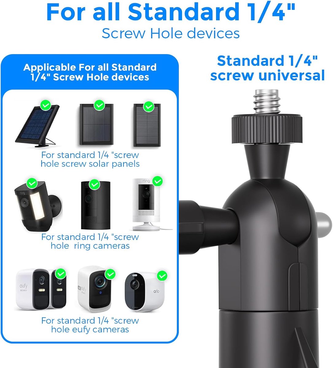 Masthouder compatibel met Rin-g buitencamera, accu Stick Up Cam Battery/Plug-in/Pro, binnencamera (Indoor Cam) - ShopVlot