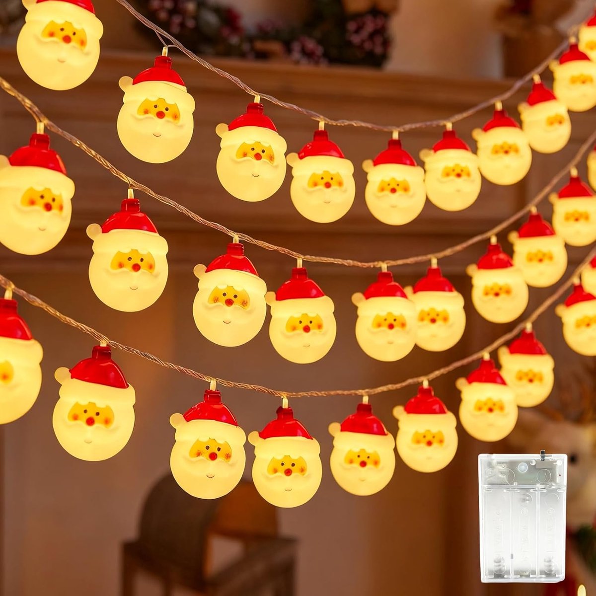 Christmas Fairy Lights Indoor 3 m 20 LED Fairy Lights Battery Operated 2 Modes Waterproof Christmas Lights Wedding - ShopVlot