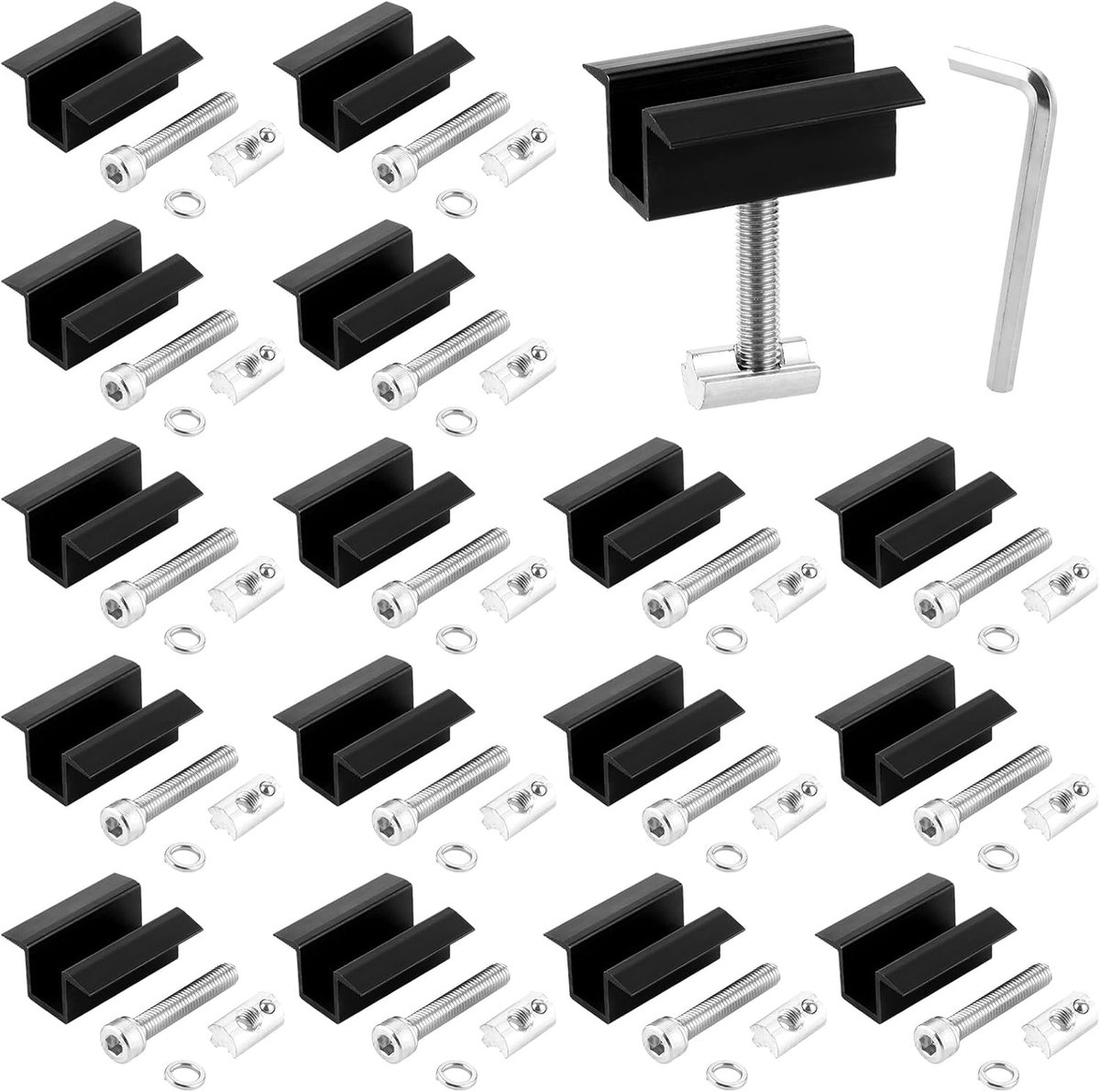 15pcs Solar Holder Kit, PV Module Holder, Mounting Kit for 30-35mm Module, Roof Holder Mounting Kit, Solar Panel - ShopVlot