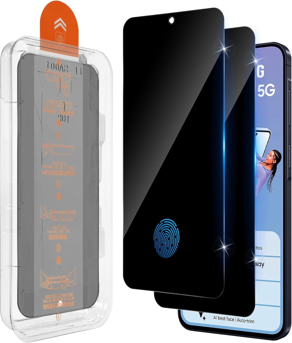 Inkijkbescherming voor Samsung Galaxy A57 5G, gehard glas, autoinstallatie, 9H-hardheid, krasbestendig, zonder - ShopVlot