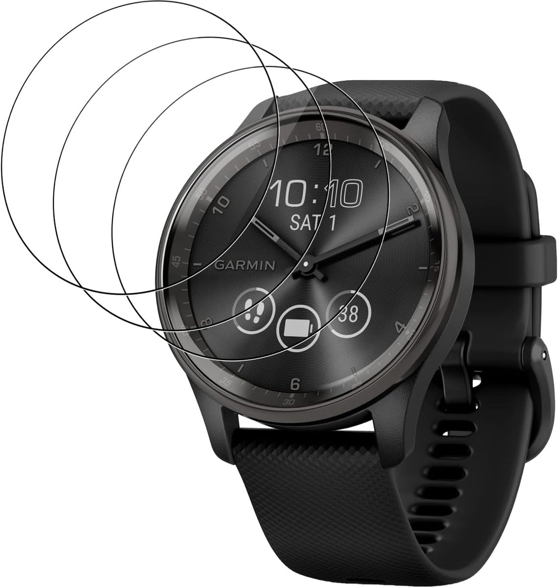 MEMELOKA Tempered Glass for Ga-rmin Vivomove Trend 3 Pieces 9H Hardness [Scratch Resistant] [Bubble-Free] [High - ShopVlot