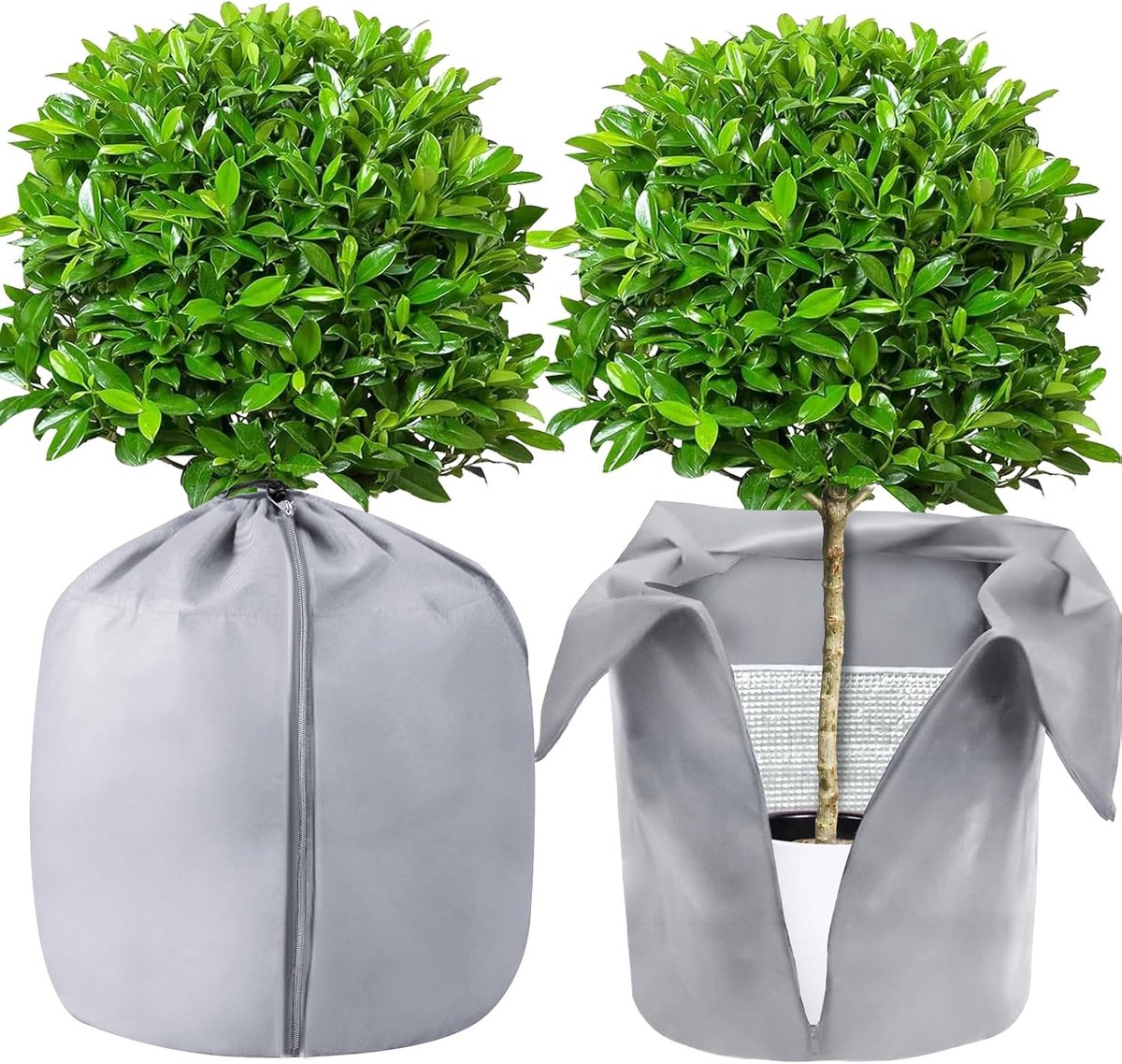 PATEMZON 2 stuks plantenbeschermkappen, 37 x 22,5 cm, thermische bescherming voor planten met ritssluiting en - ShopVlot