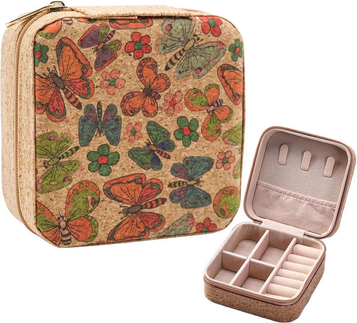 Jewellery Box Small Portable Mini Jewellery Box Travel Jewellery Box Travel Jewellery Storage Organizer Necklace Ring - ShopVlot