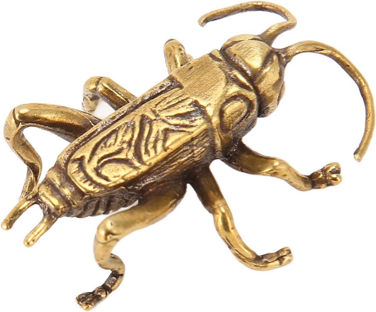 Lucky Copper Cricket Statue, Beautiful Vintage Wealth Figurine, with Cricket Figurine, Present Home Decoration, with - ShopVlot
