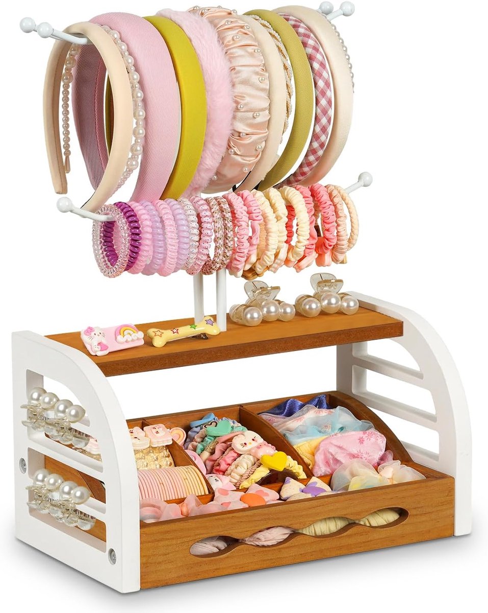 Hair Band Storage Stand, Hair Elastic Organizer, Headband Holder, Hair Accessory Organiser for Hair Band, Hair Ropes - ShopVlot