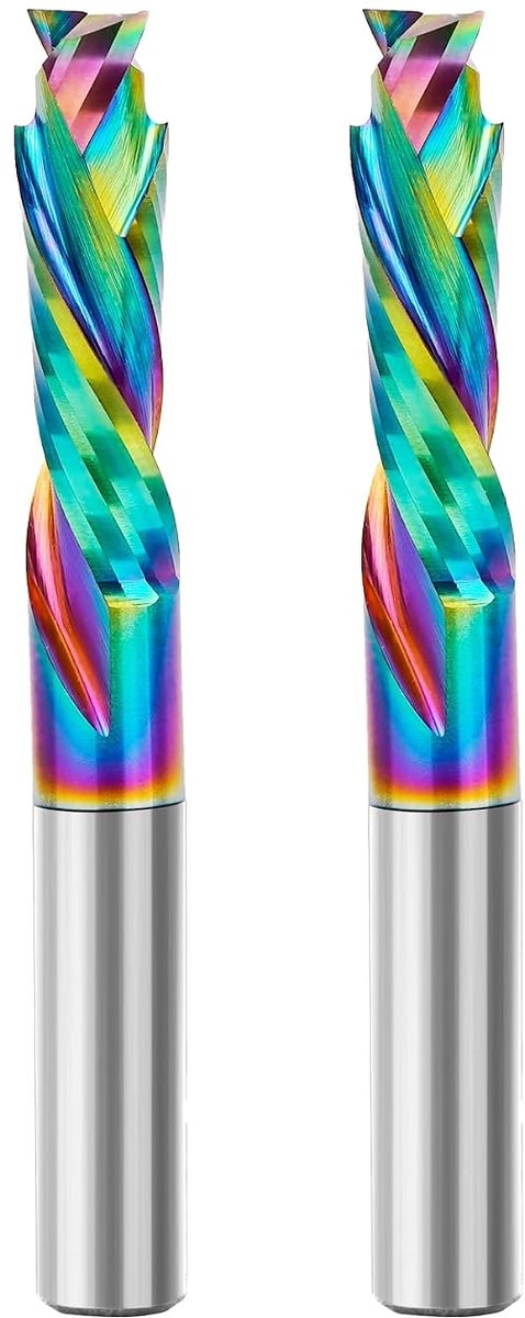 SpeTool 2 Spiral Groove Cutter 6 mm Cutting Diameter 22 mm Cutting Length Spiral Milling Cutter CNC Cutter VHM Shank - ShopVlot