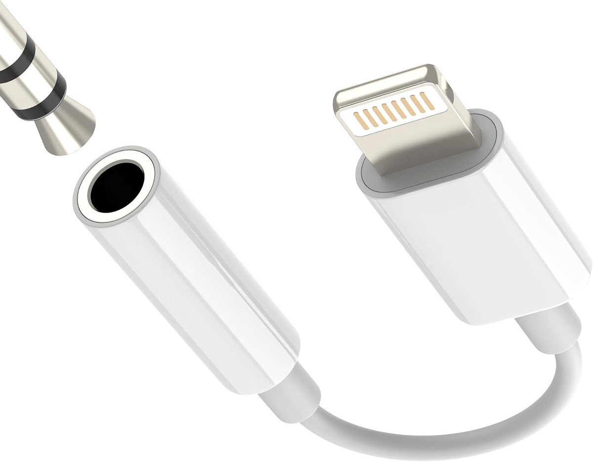 Lightning-adapter jack kabel koptelefoon bedrade hoofdtelefoon 3,5 mm naar AUX audio auto adapter accessoires - ShopVlot