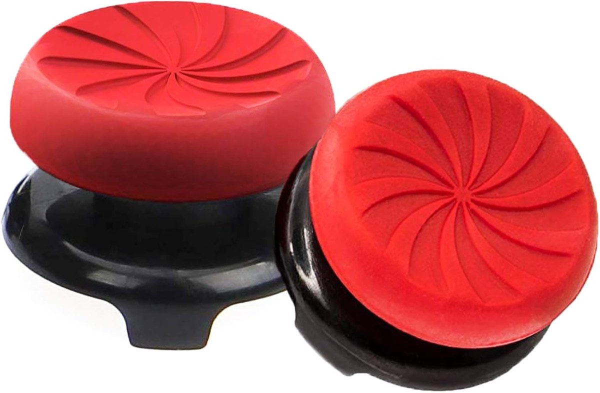 TEUVO Joystick Thumb Grips for PS4 and for PS5, Silicone Thumbstick Grips Cap Help Aim, Control and Reduce Thumb - ShopVlot