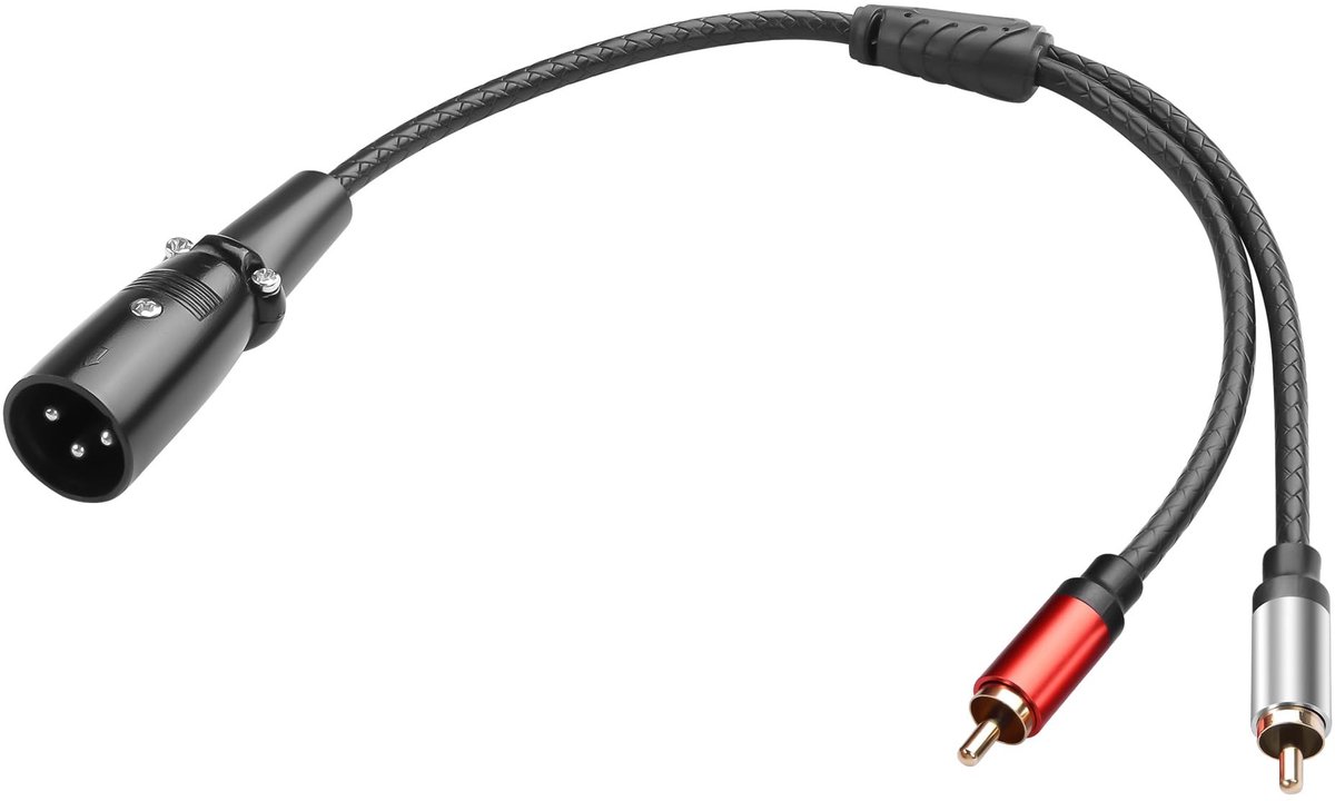 Solidchoice - XLR naar 2RCA Audiokabel voor Microfoon en Mixer