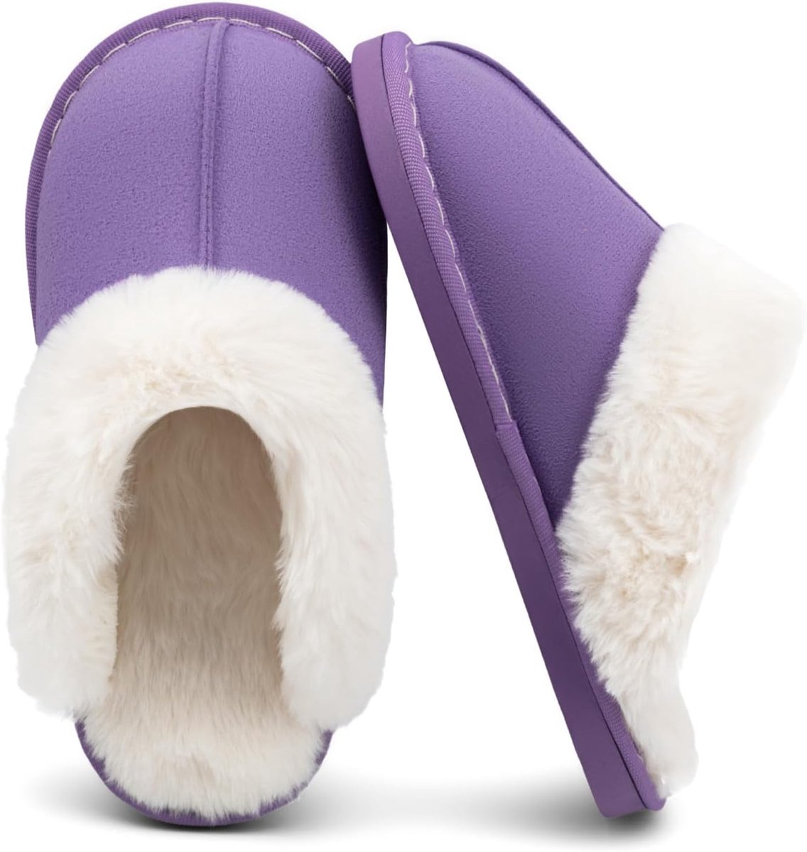 Huisslippers voor binnen - Suède met nepbont - Geheugenfoam - Comfortabel en warm in de winter - ShopVlot