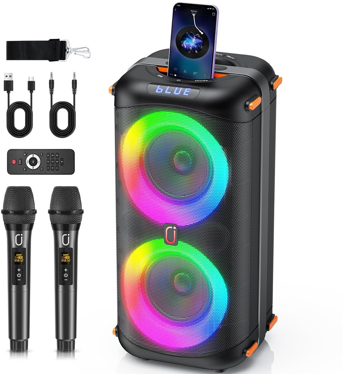 Solidchoice - Draadloze Karaoke Machine T27T met Bluetooth