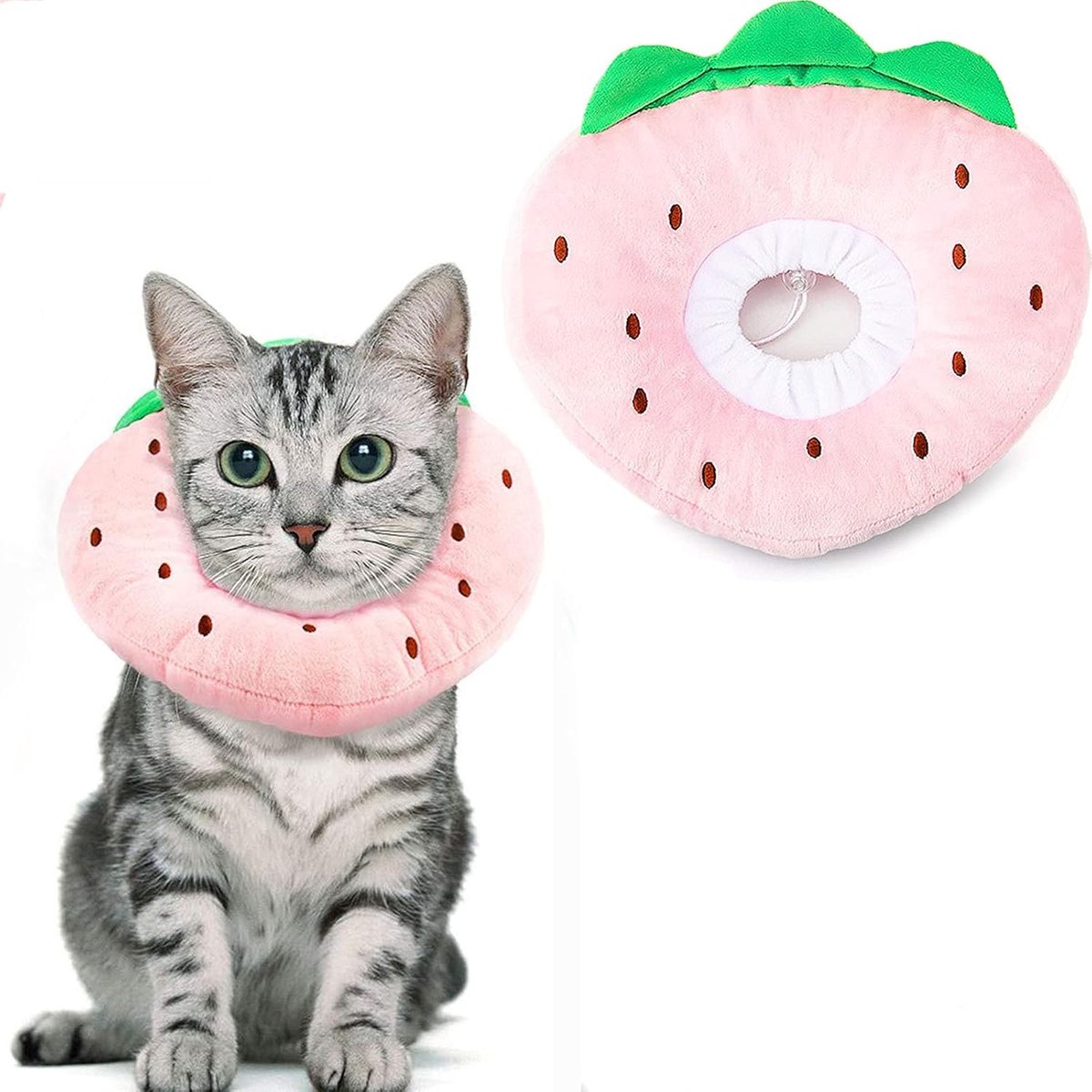 Postoperatieve kattenbeschermhalsband - zacht en verstelbaar - schattige Elizabethaanse halsband - ShopVlot