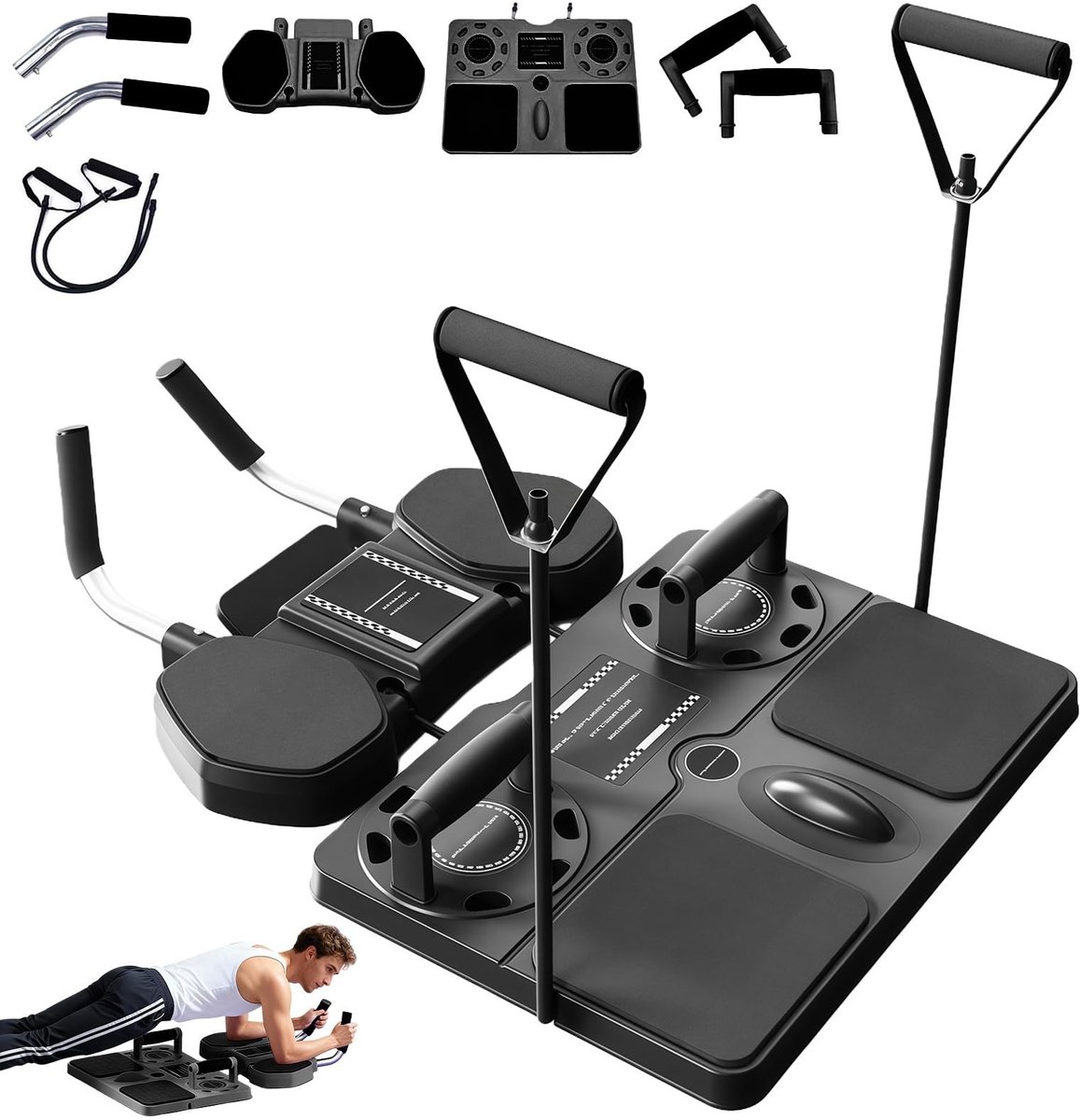Pilates Plank - Fitness Bord - Thuis Trainen - Inklapbaar Ontwerp - 52 x 49 cm - Paars