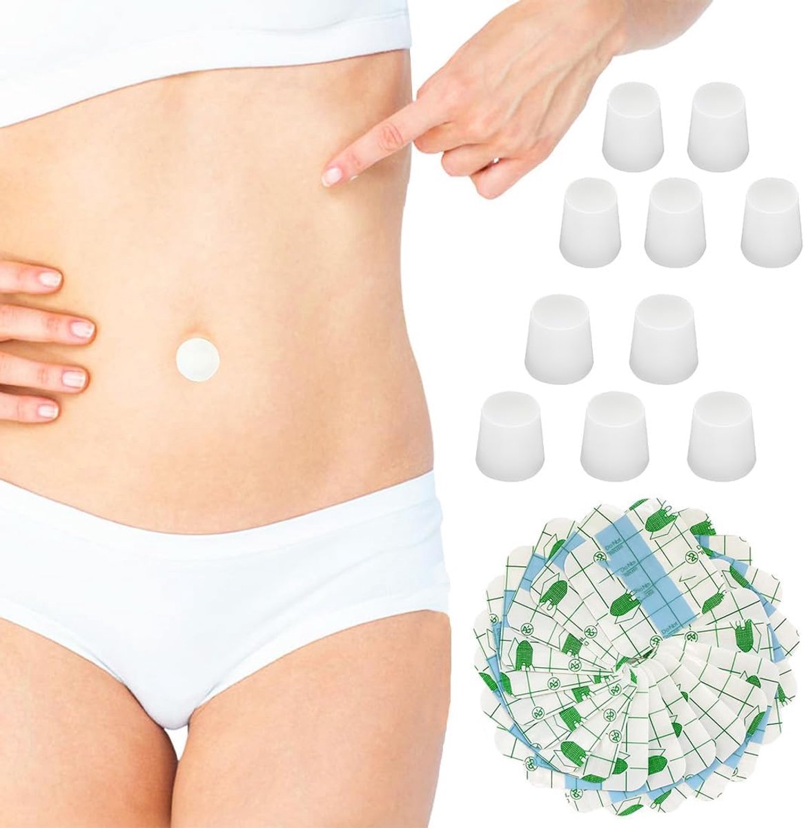 Belly button shaper silicone plug 10pcs - 3 maten - na buikoperatie - voorkomt huidirritatie - ShopVlot