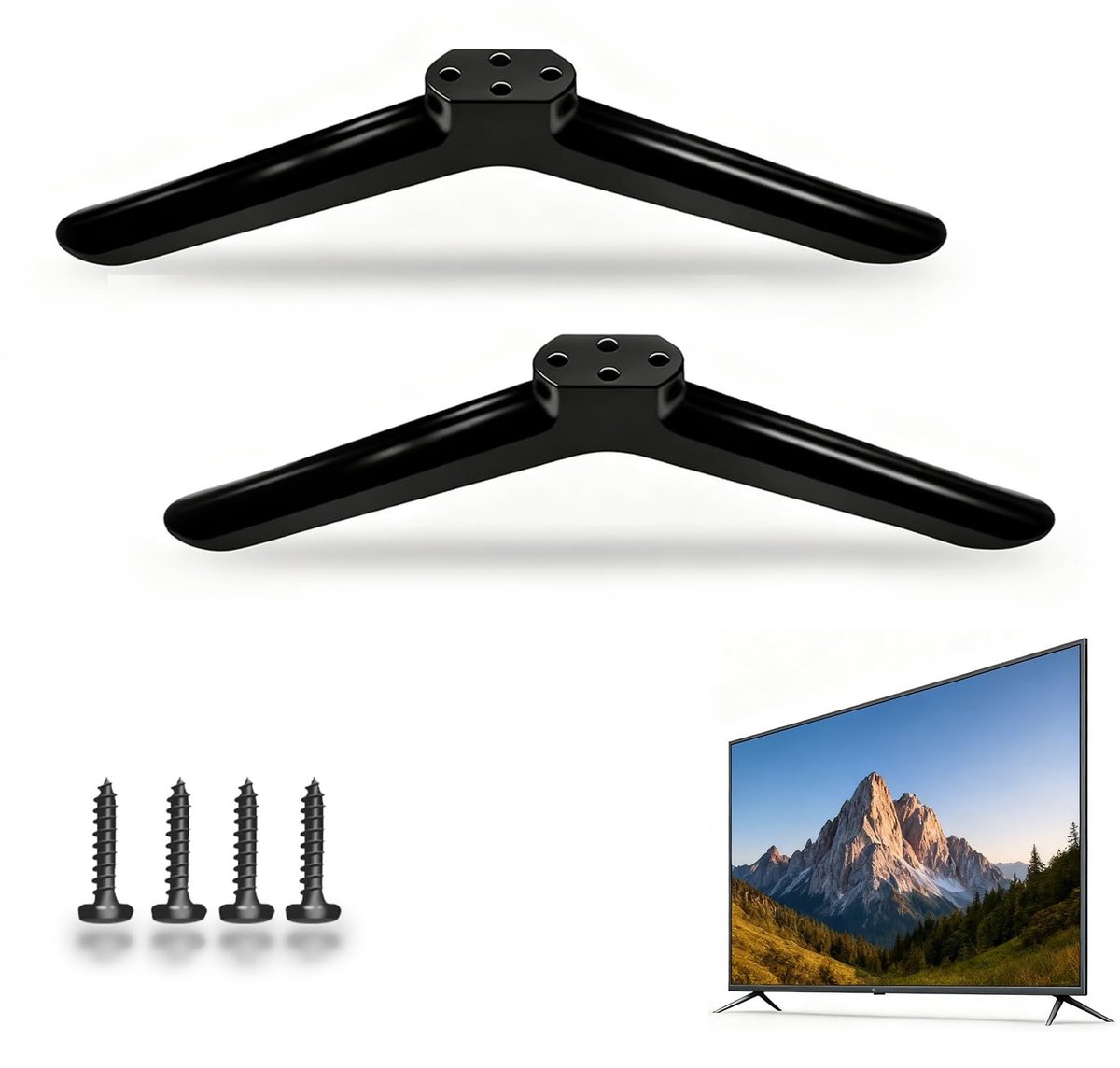 Solidchoice - Stabiliteitsstand voor TV's tot 55 inch met Hoogte van 8 cm