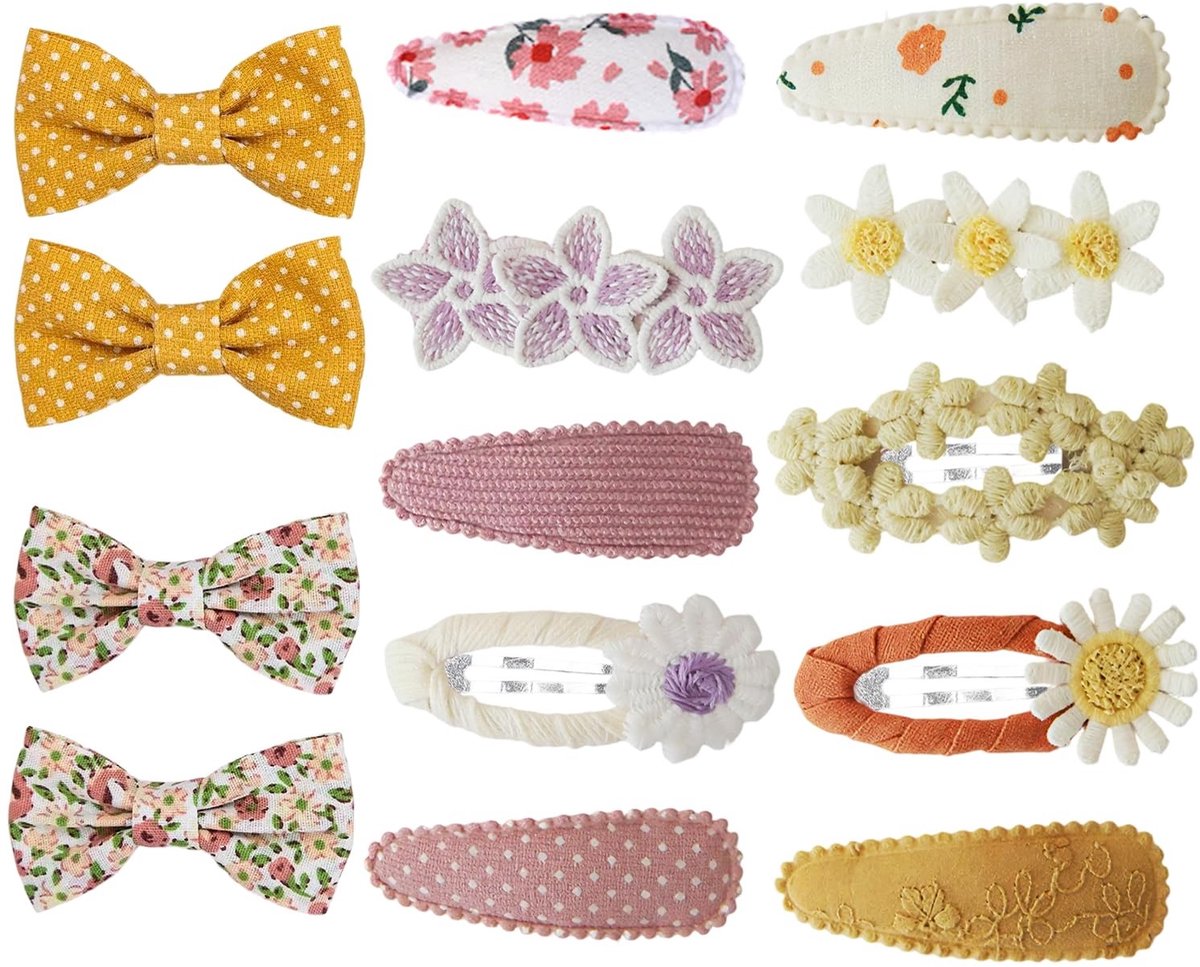 Solidchoice - Set van 14 Haarspelden met Madeliefjesdesign voor Meisjes