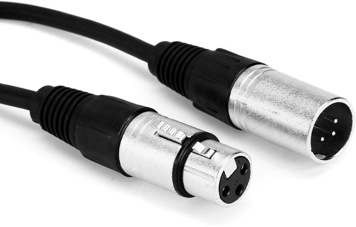 XLR-kabel 1 m - microfoonkabel mannelijk naar vrouwelijk - hoogwaardig ontwerp - perfecte geluidskwaliteit - ShopVlot