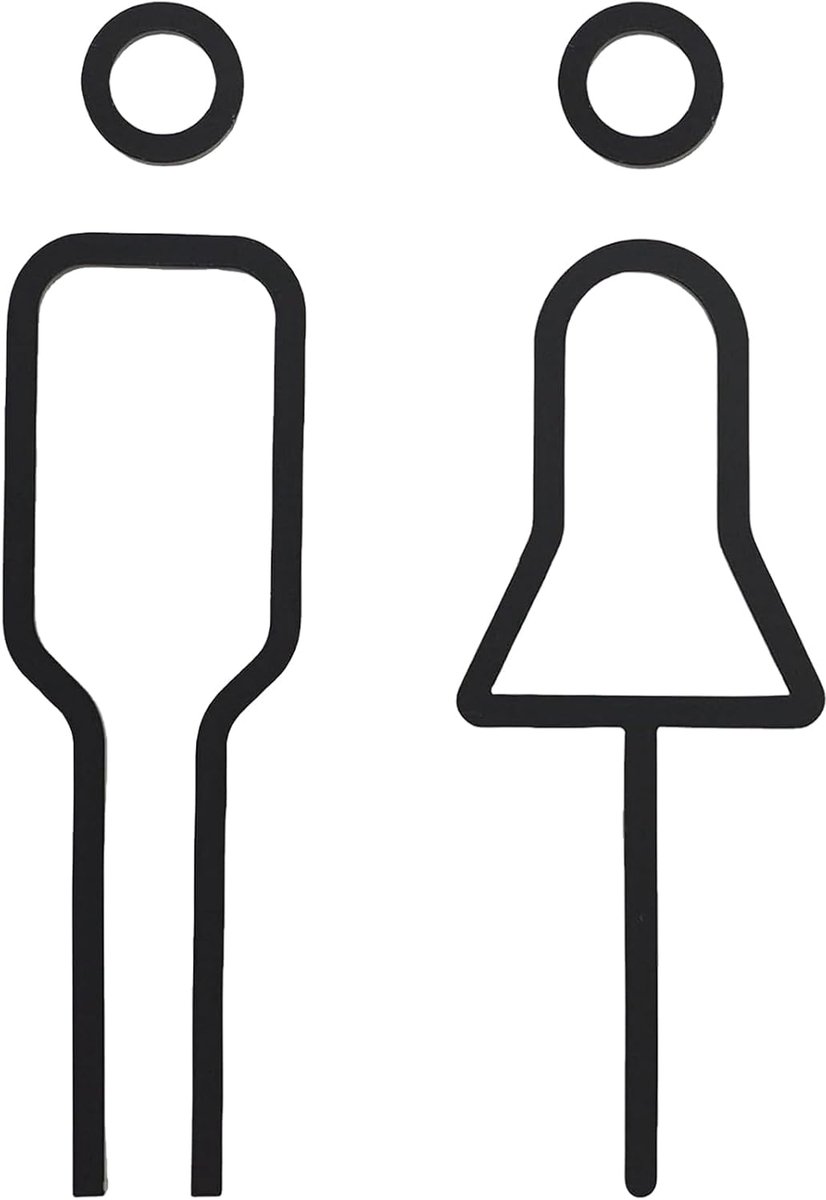 Schild toilet wc - 1 stuk - duurzaam materiaal - eenvoudig te installeren - ShopVlot