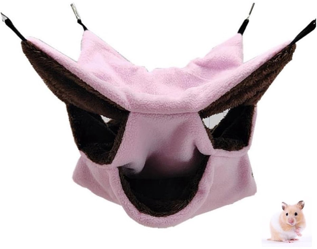 Zachte en Warme Hangmat voor Kleine Dieren, 3-laags Hamsterbed voor Cavia's, Fretten en Papegaaien, Ideaal voor Kooi Accessoires