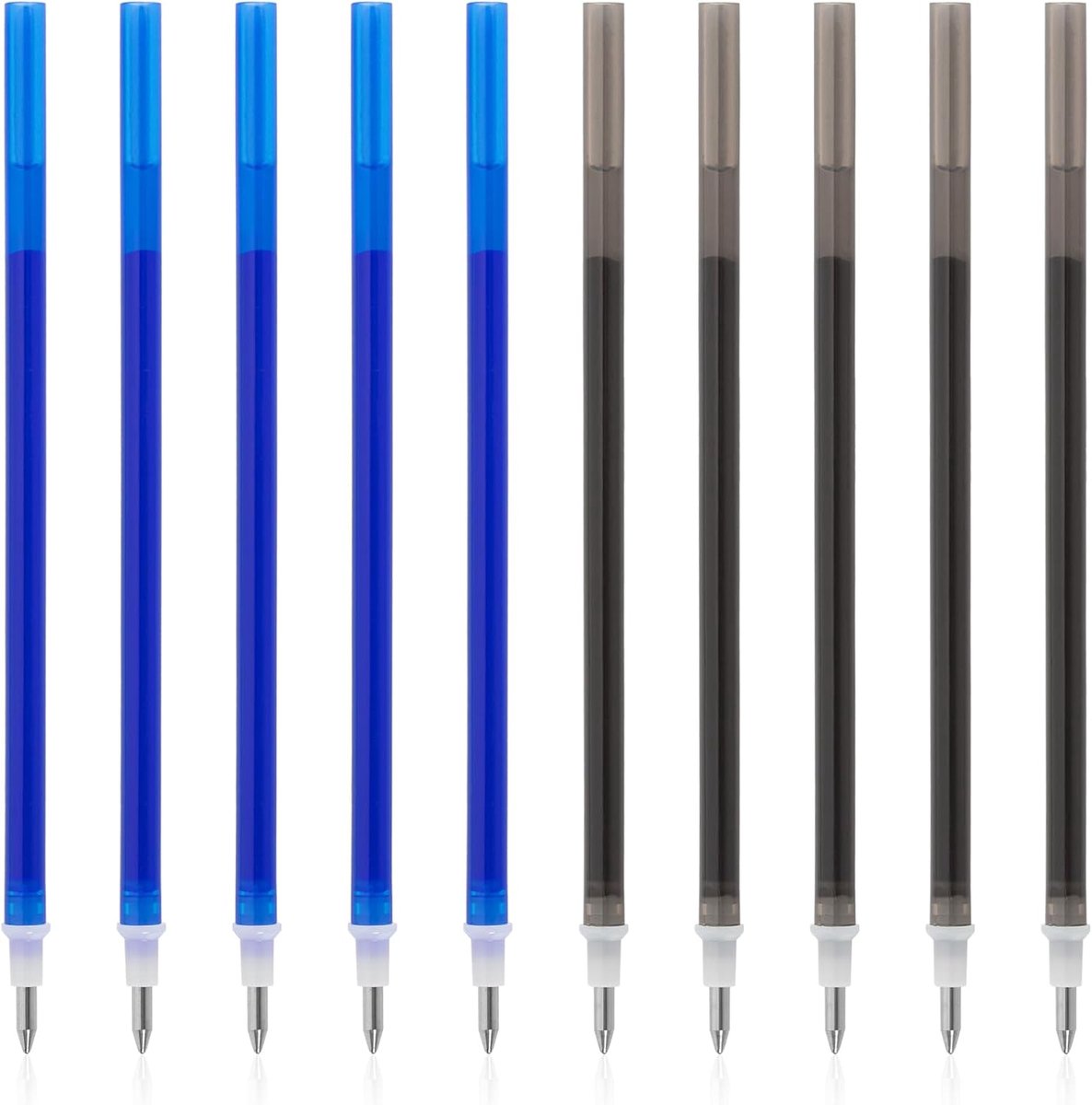 Erasable vulpennen navullingen 0.5 mm - 10 navullingen - 5 blauw en 5 zwart - ideaal voor dagelijks gebruik - ShopVlot