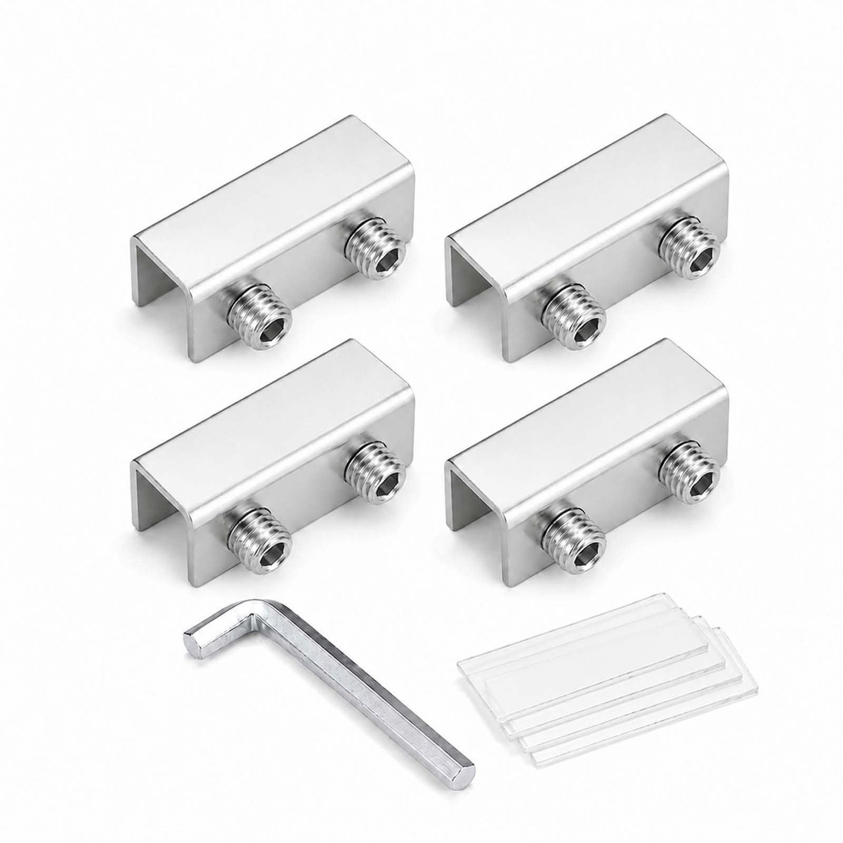 Solidchoice - 4 Stuks Raambegrenzers voor Veiligheid van Schuiframen en Deuren