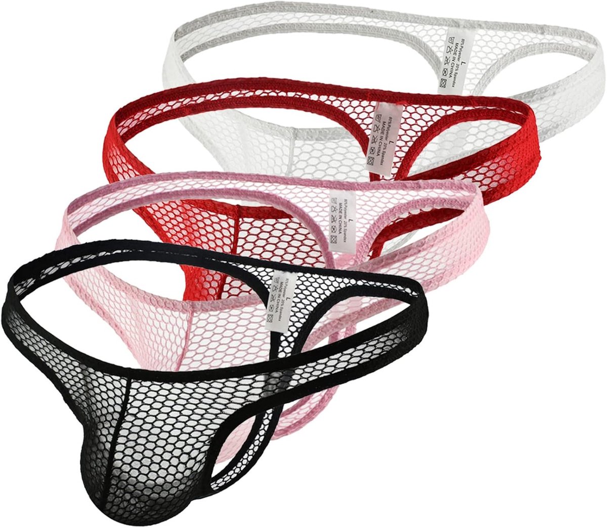 Herenondergoed Plus Size - Mesh Thongs - Hollow Low Waist - Sexy Transparant Ondergoed - ShopVlot