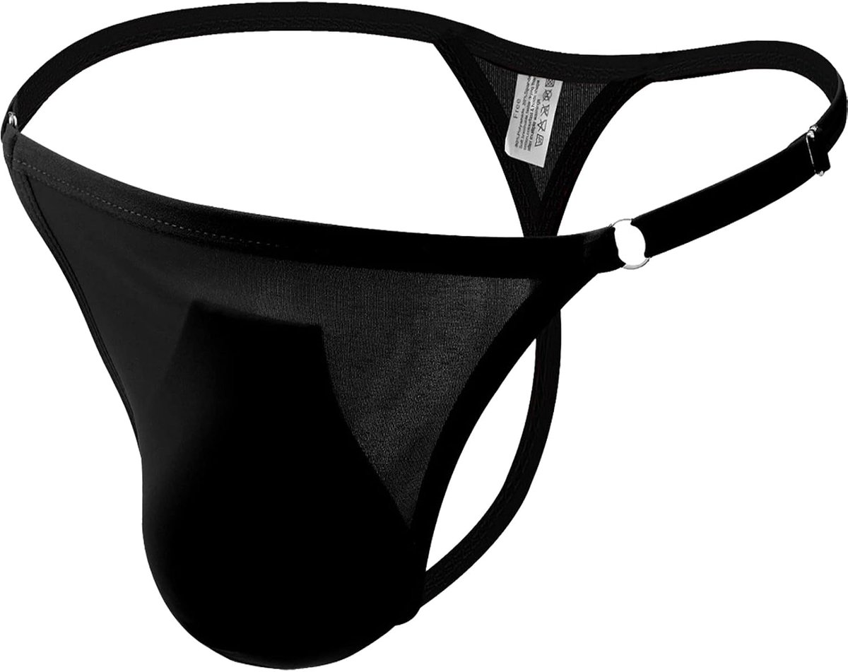 G-string herenondergoed - zwart - ijszijde - comfortabel en stijlvol - ShopVlot