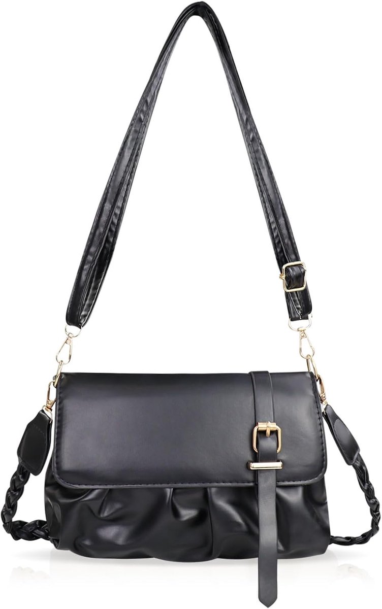 Schoudertas dames - kunstleer - met magnetische sluiting - ideaal voor shoppen - ShopVlot