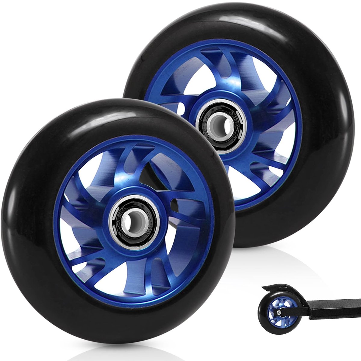 Solidchoice - Set van 2 Vervangwielen 100 mm voor Freestyle Scooter