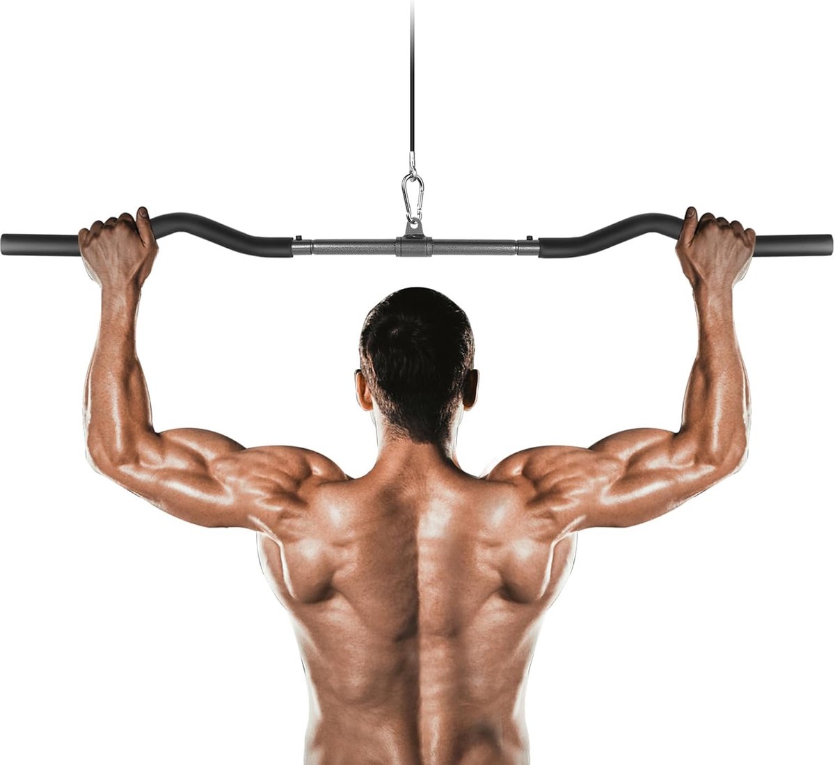 Lat Pulldown Bar, Pull Rod Cable Machine Attachments for Home Gym Multifunction Lat Beam Fitness Pull-Up Bar Strength - ShopVlot