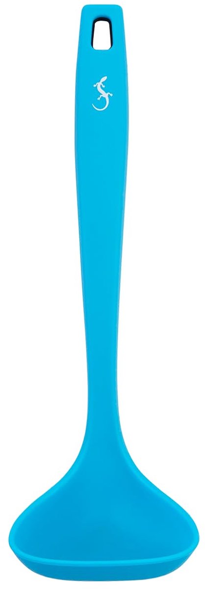 Soßenlepel van siliconen met nylonkern - blauw