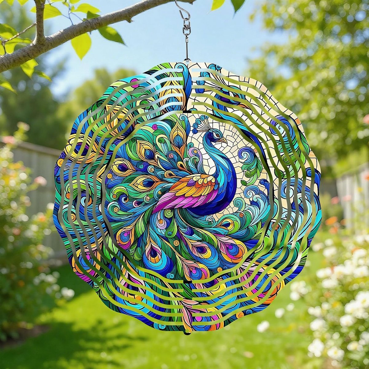 jianyana Wind Spinner 3D Hanging Garden Decoration for Indoor Outdoor Rainbow Wind Spinners - ShopVlot